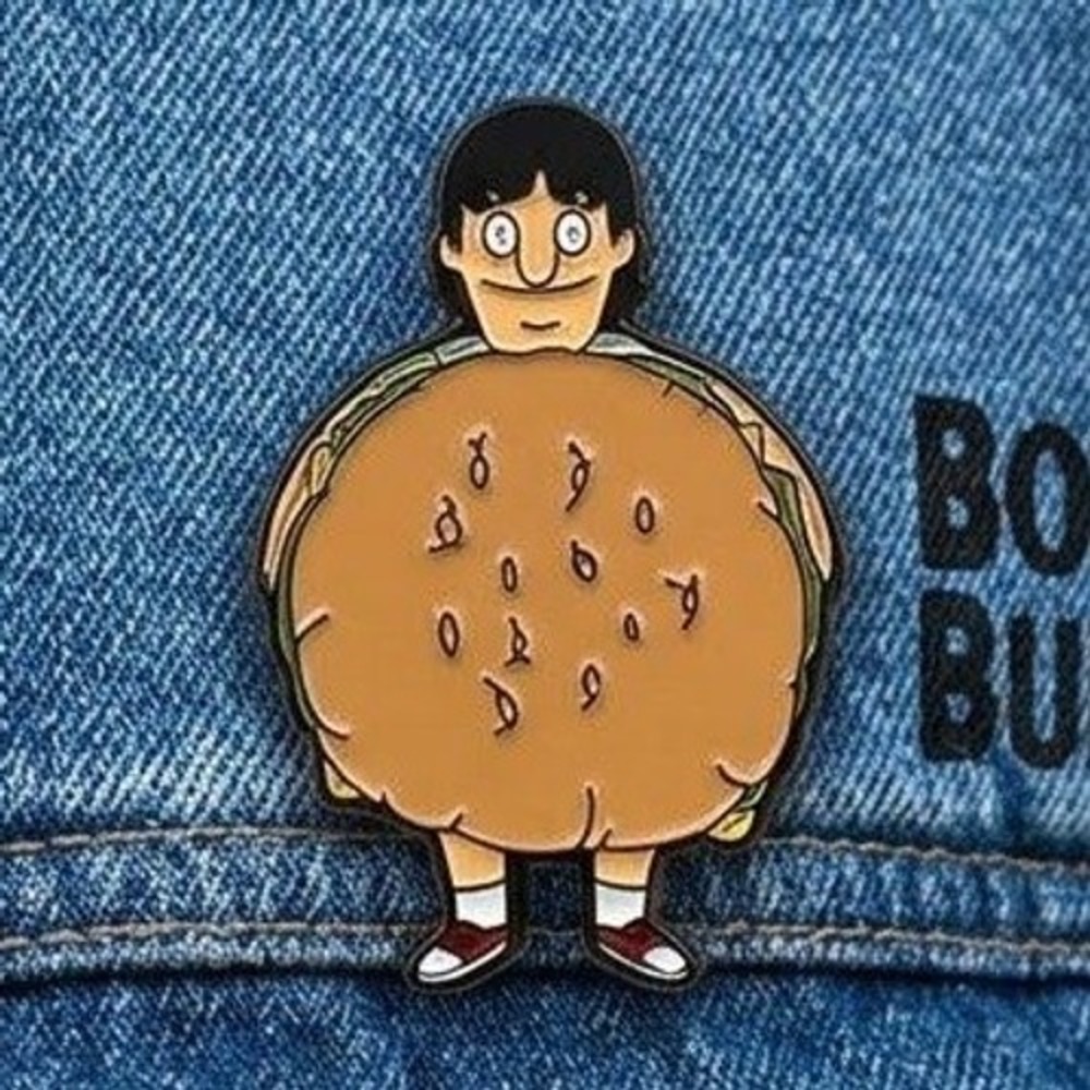 Bobs Burgers Gene Belcher Burger Suit Enamel Pin Loot Crate July 2017 Animation